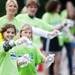 Girls and others distribute water during the Ann Arbor Marathon on Sunday, June 9. Daniel Brenner I AnnArbor.com